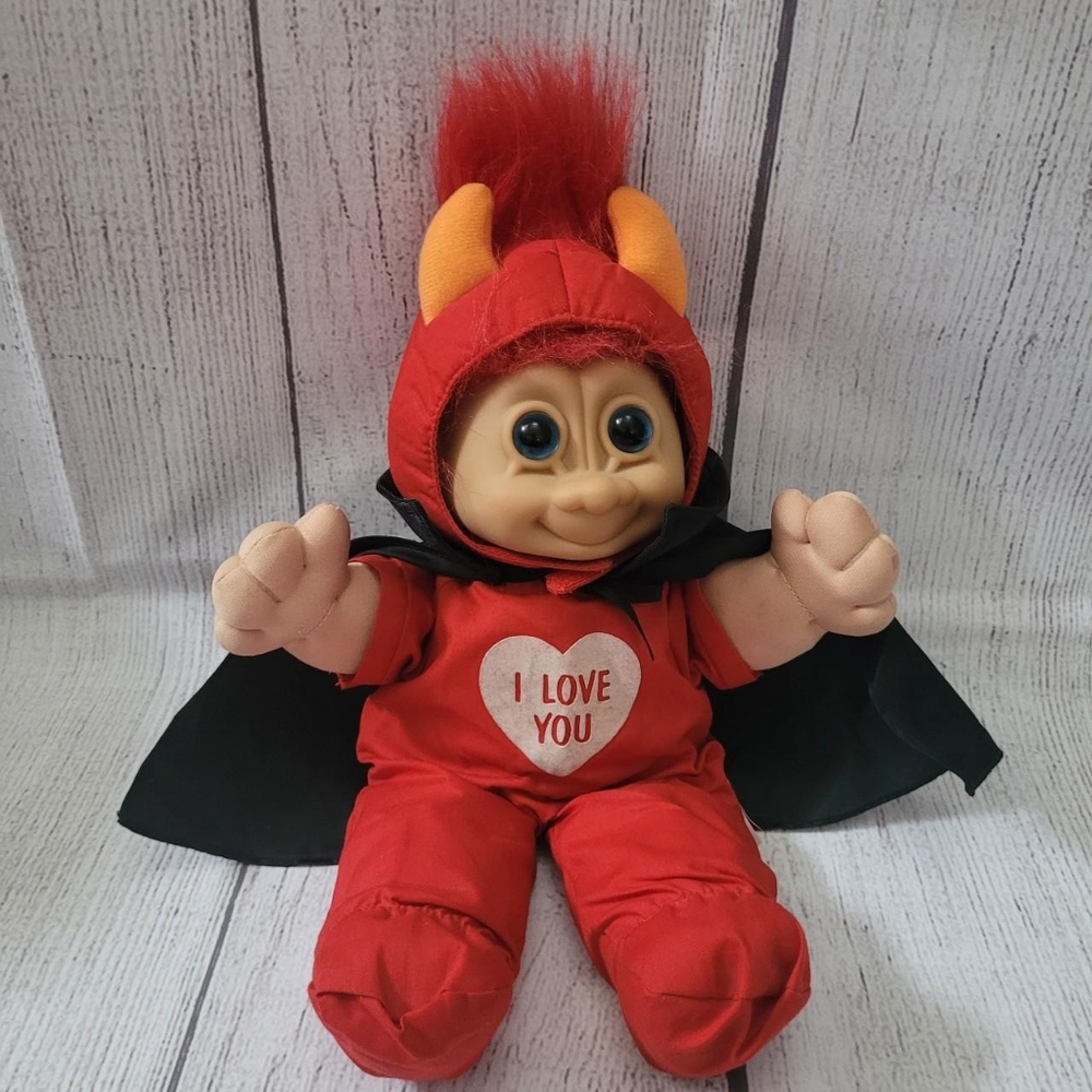 RUSS Berrie Troll Kids Doll Devil I Love You 12 Inch Plush 90’s